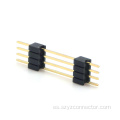 Conector de clavija de 1,27 mm, fila única, recto